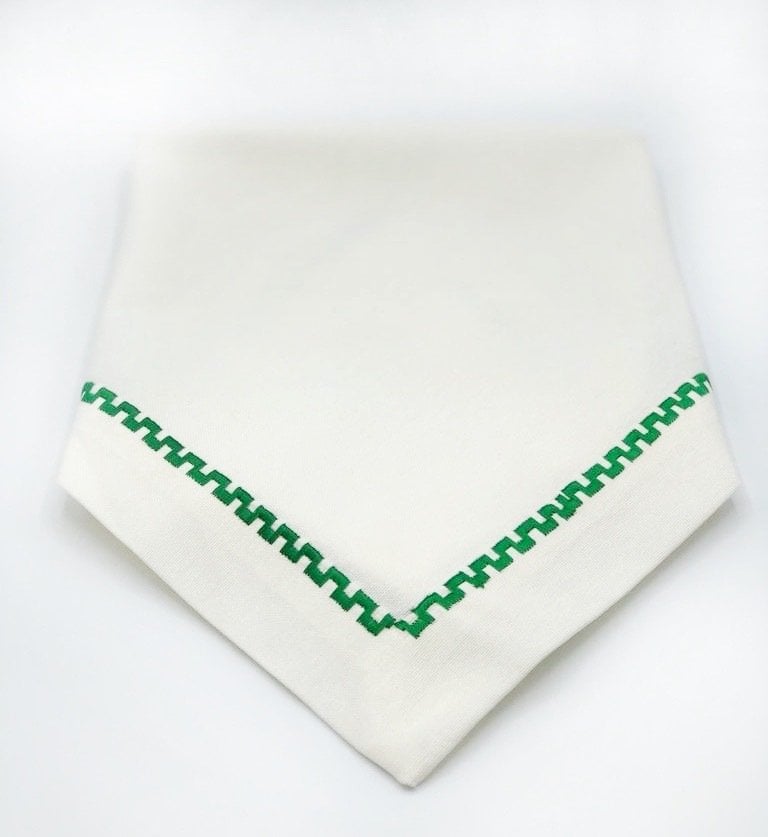 Ekru Rengi Yeşil Halat Pikolu Peçete