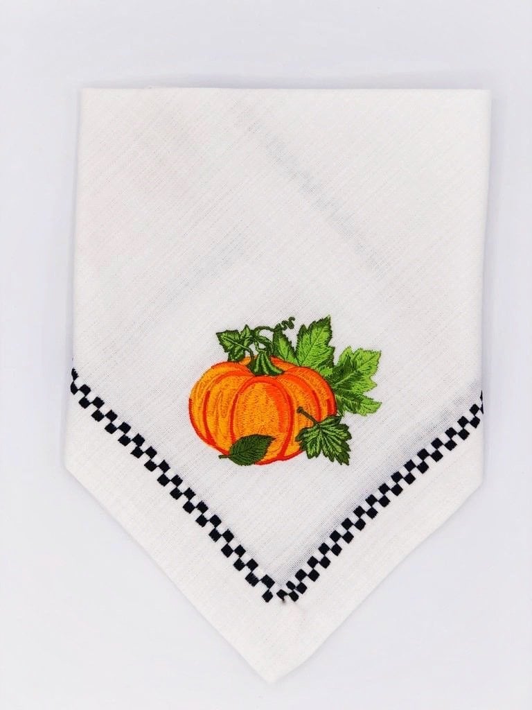 Kabak Nakış İşlemeli Keten Peçete