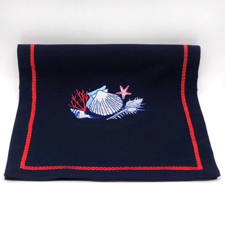 Midye Kabuğu Nakış İşlemeli Runner