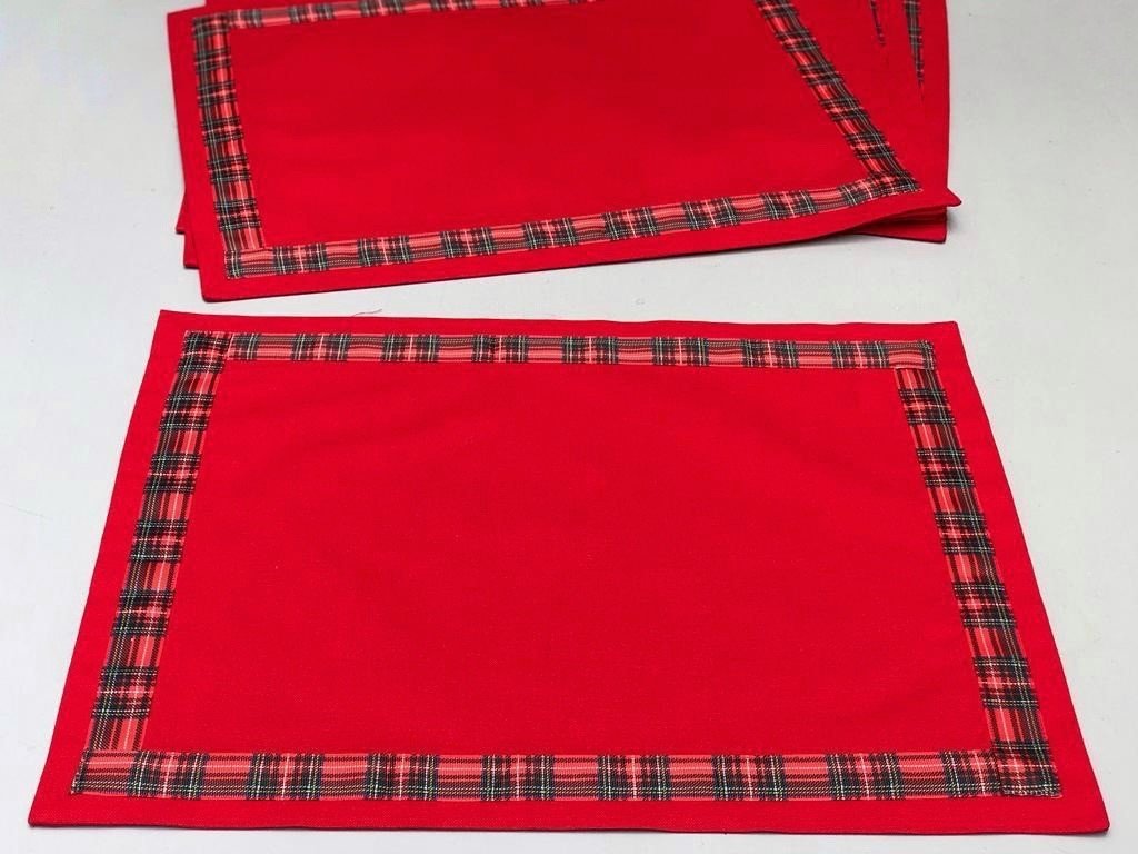 Kırmızı Ekose Geçişli Amerikan Servisi