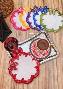 6\'Lı Renkli Kelebek Kokteyl Peçete