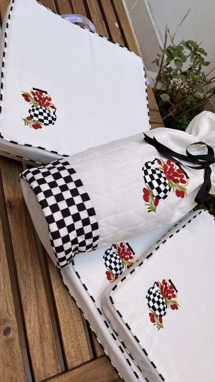 Dama Desenli Poşetlik