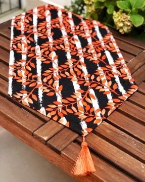 Sonbahar Yaprak Desenli Runner