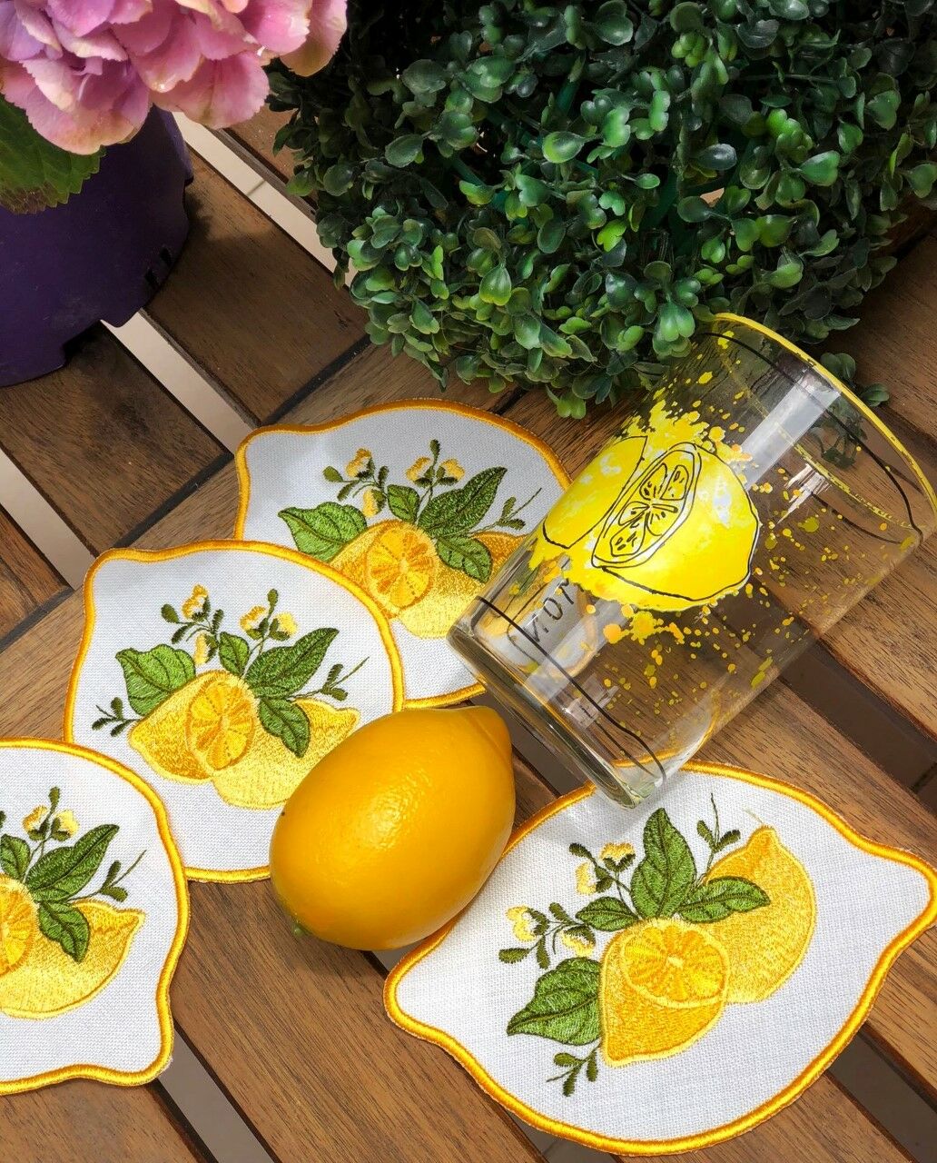 Oval Limon Koktely Peçete