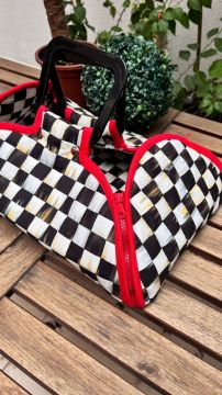 Yağlıboya Desenli Borcam Taşıma Çantası