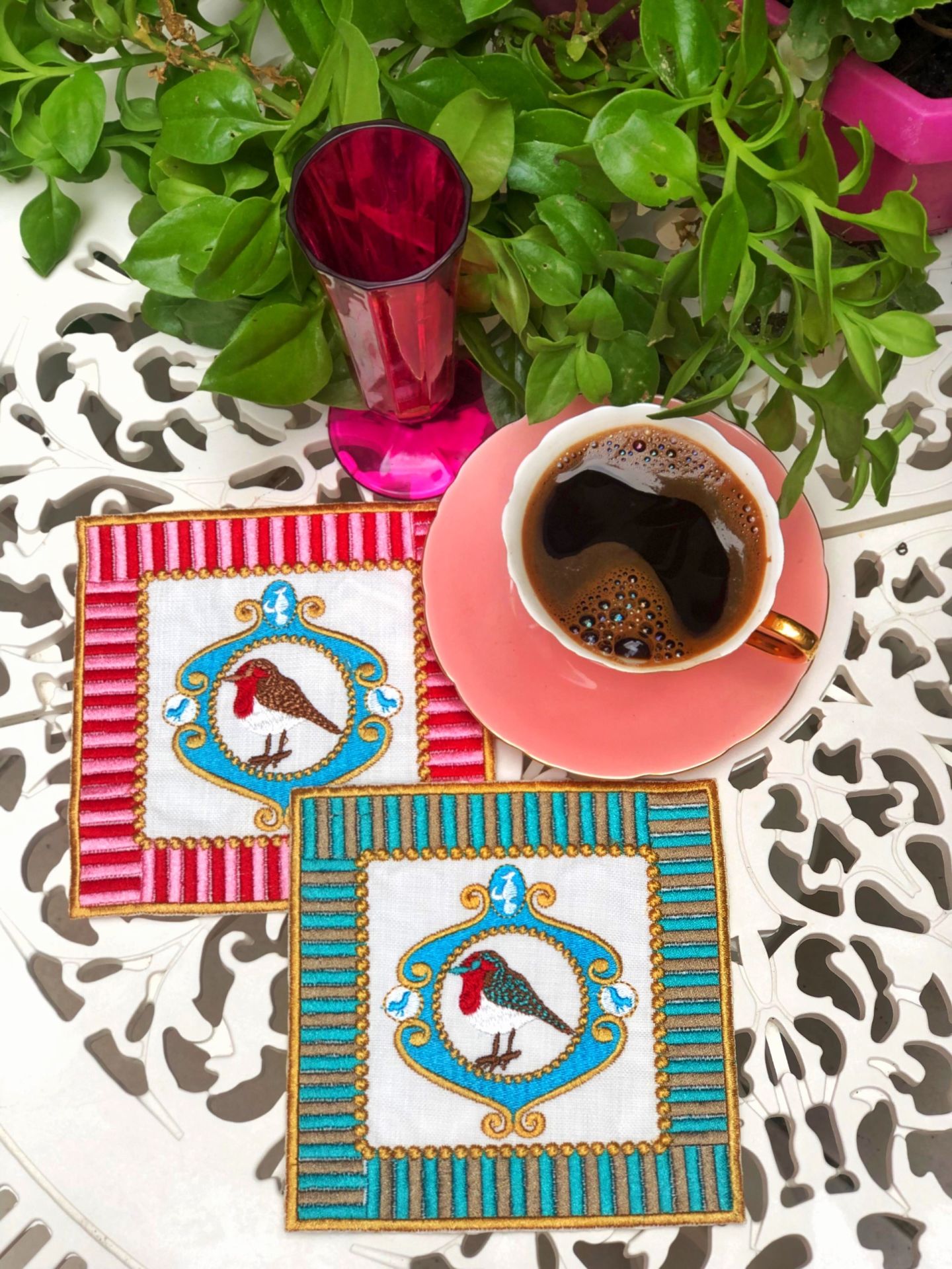 2\'Li Kuş Desenli Kokteyl Peçete