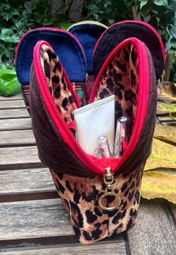 Mini Leopar Çanta (Kalemlik, makyaj çantası)