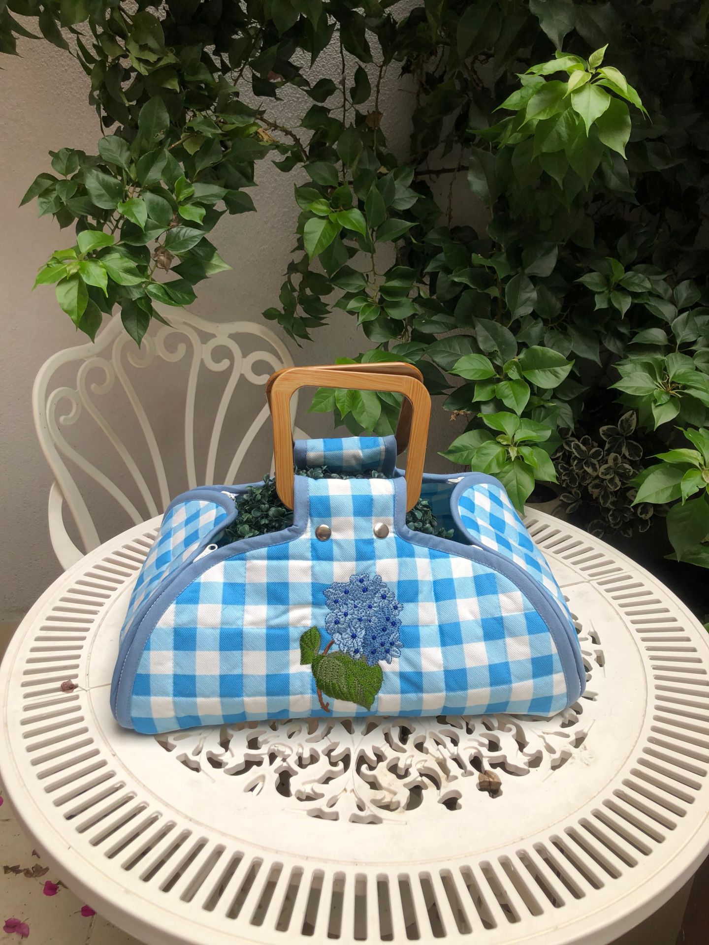 Mavi Ortanca Borcam Taşıma Çantası