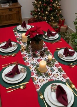 Ugly Sweater Party Yılbaşı Masası Runnerı