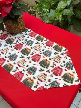 Ugly Sweater Party Yılbaşı Masası Runnerı