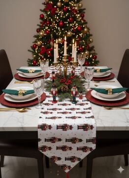 Fındıkkıran Rüyası: Noel Temalı Şık Masa Runnerı