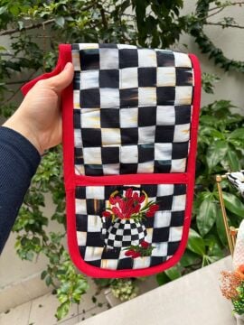 Courtly Check Esintili Fırın Uzun Tutacak