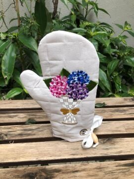 3’lü Ortanca Nakışlı Mutfak Seti - Mutfağınıza Bahar Geliyor