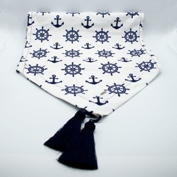 Çapalı Dümenli Desenli Runner