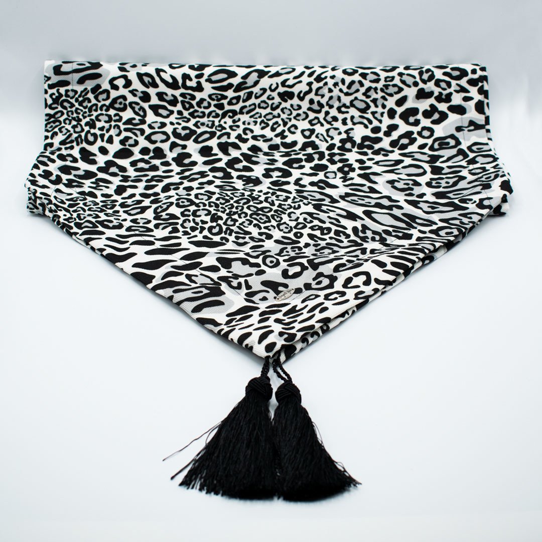 Siyah Beyaz Leopar Desenli Runner