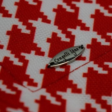 Kırmızı Kazayağı Desenli Runner