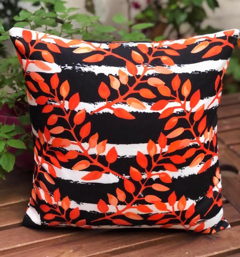 Sonbahar Yaprak Desenli Kırlent