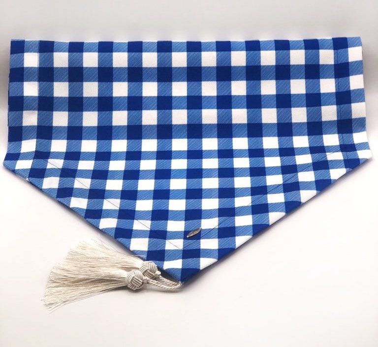 Mavi Üçgen Pötikare Runner