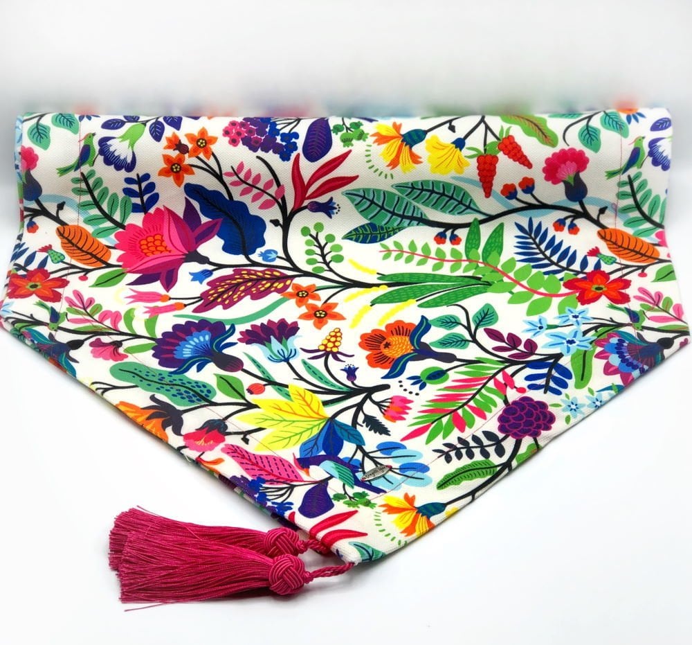 Otantik Renkli Çiçekli Runner