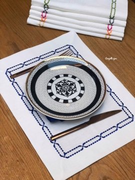 Zincir Desenli Keten Servis