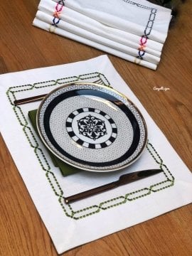 Zincir Desenli Keten Servis