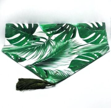 Beyaz Zemin Deve Tabanı Desenli Runner