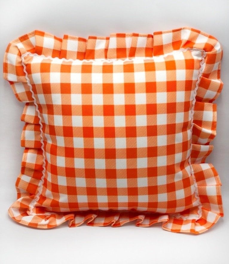 Portakal Küçük Potikare Fırfırlı Kırlent