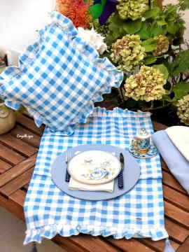 Buz Mavi Küçük Potikare Fırfırlı Runner